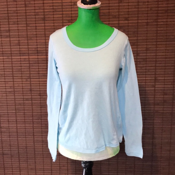 Basic long sleeve blue tee - Picture 1 of 2